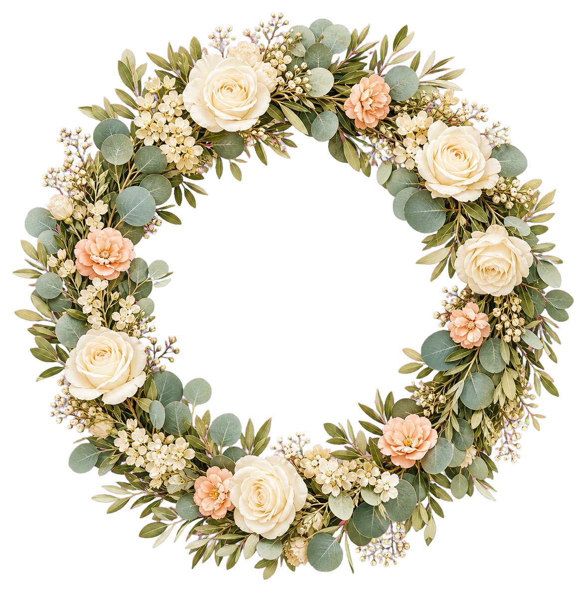 Preview for Wedding Floral Wreath Blank Sticker