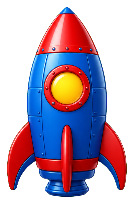 Preview for Comic Rocket Sticker For Birthday Designs