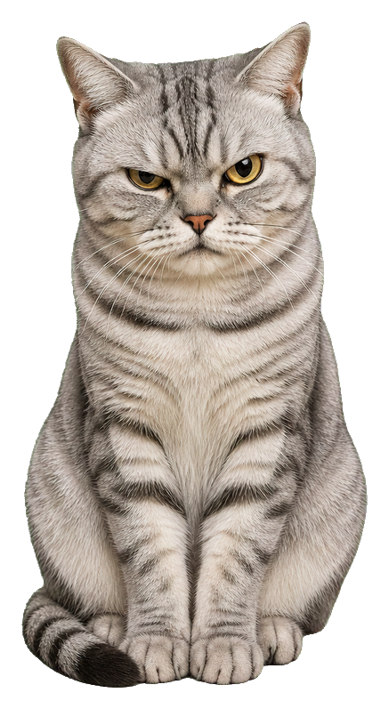 Preview for Judgmental Silver Cat Sticker