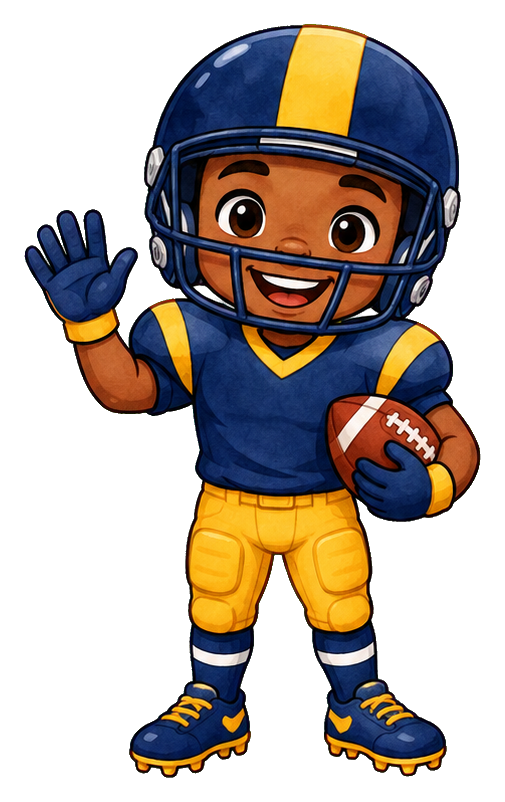 Preview for Navy Captain Waving Football Sticker