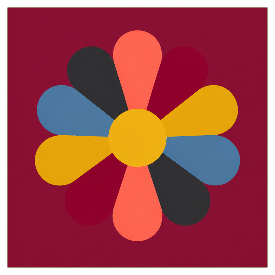 Preview for Floral Rosette Square Sticker