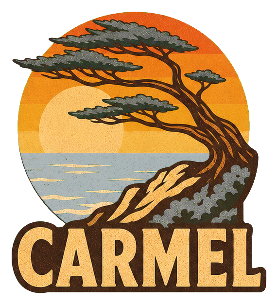 Preview for Carmel Cypress Retro California Sticker