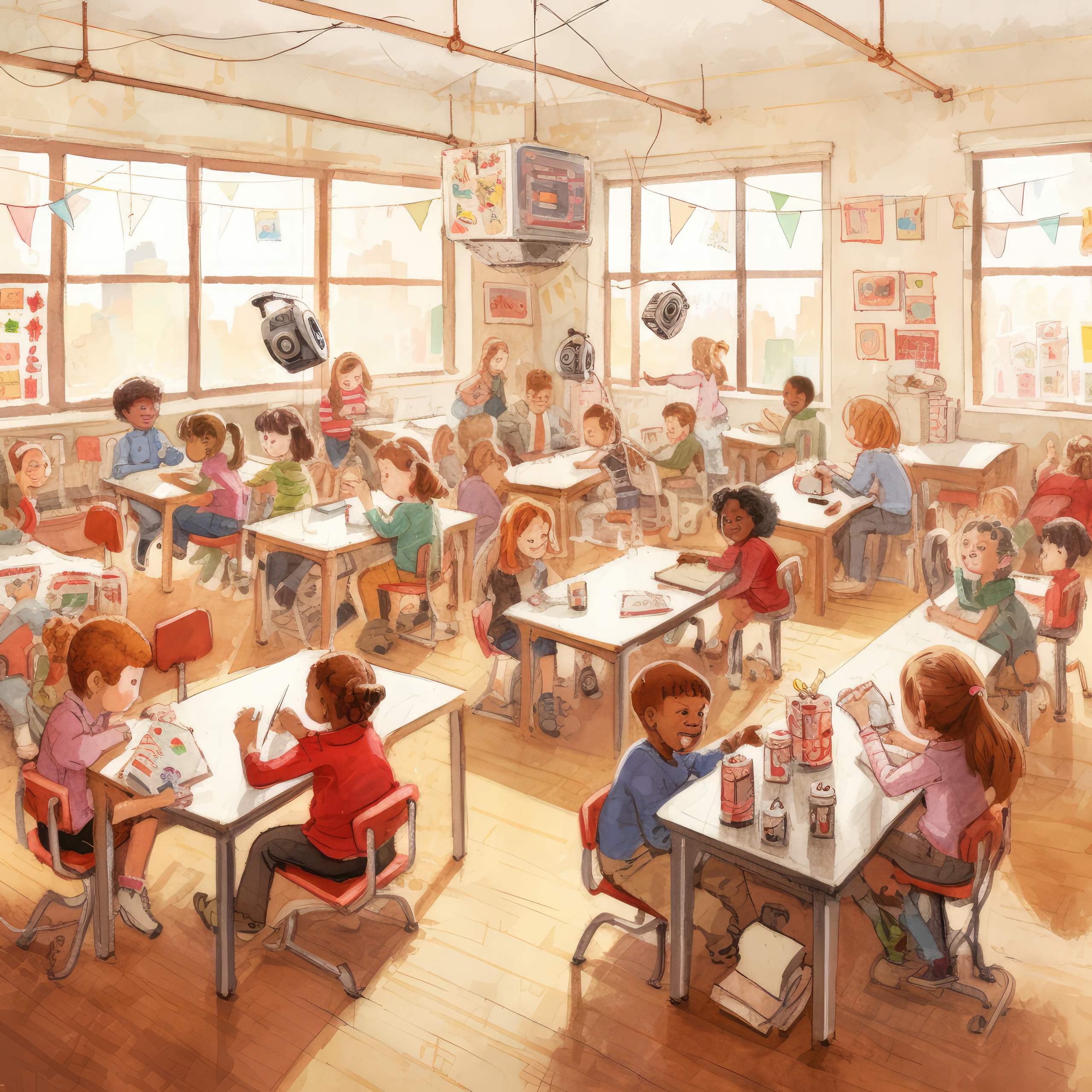 Preview for Vibrant-classroom-scene-adult-background-4977a