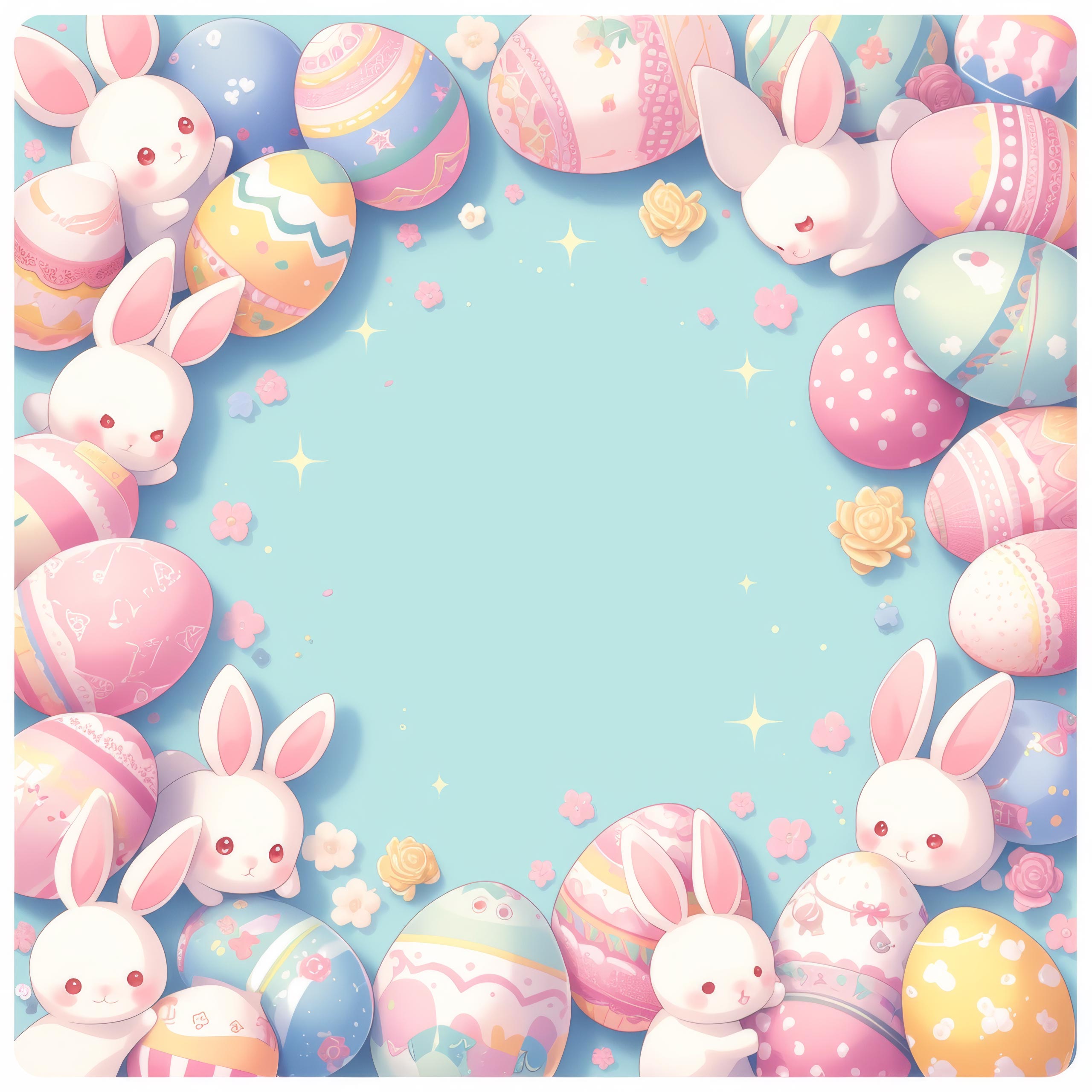 Preview for Easter-bunny-frame-template-background-dc39c