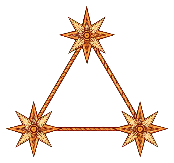 Preview for Three Star Trine Astrology Sticker