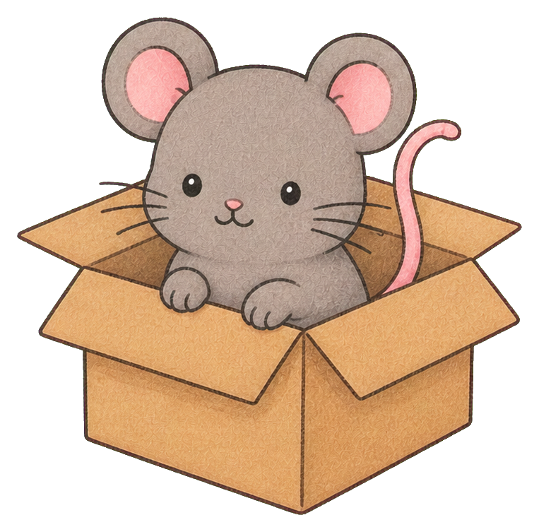Preview for Mouse In Cardboard Box Sticker