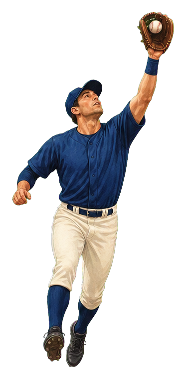 Preview for Baseball Outfielder Catch Sticker