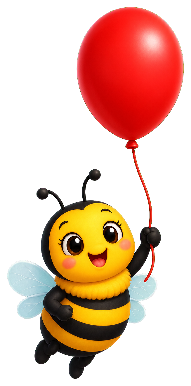 Preview for Bee Balloon Sticker For Creative Designs