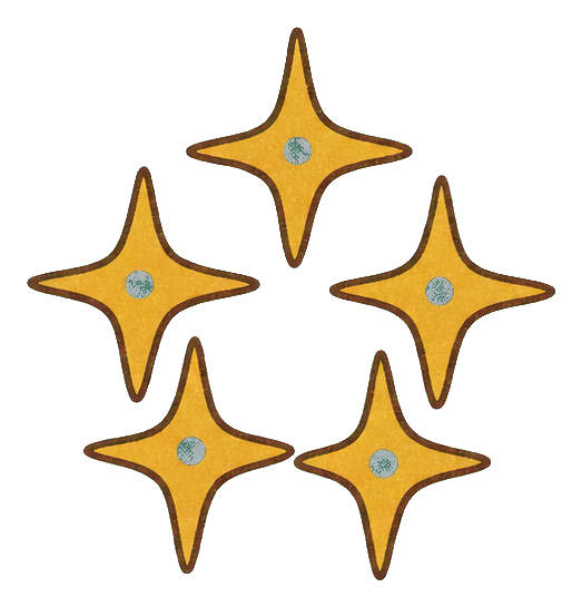 Preview for Muted Gold Halloween Star Cluster Sticker