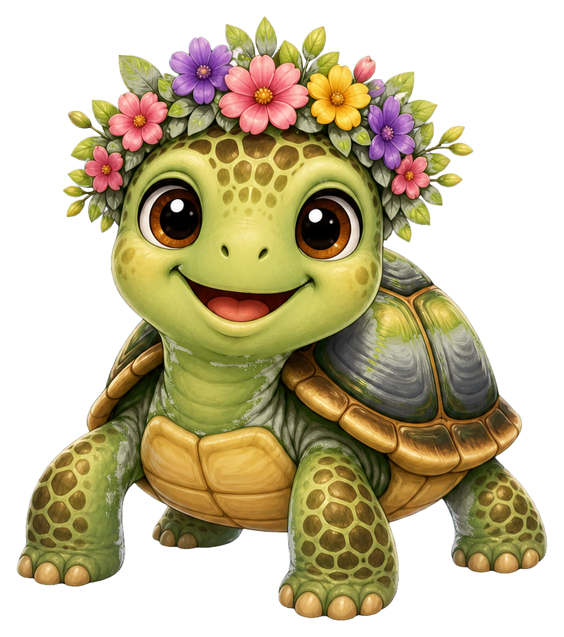 Preview for Flower Crown Turtle Sticker