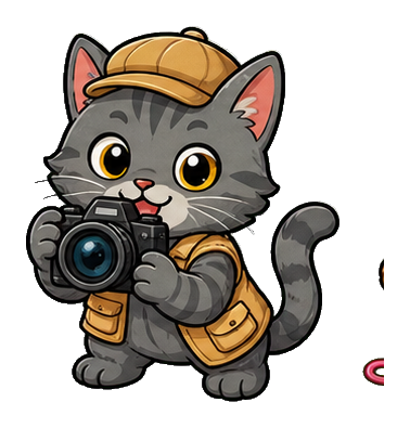 Preview for Gray Photographer Cat Sticker