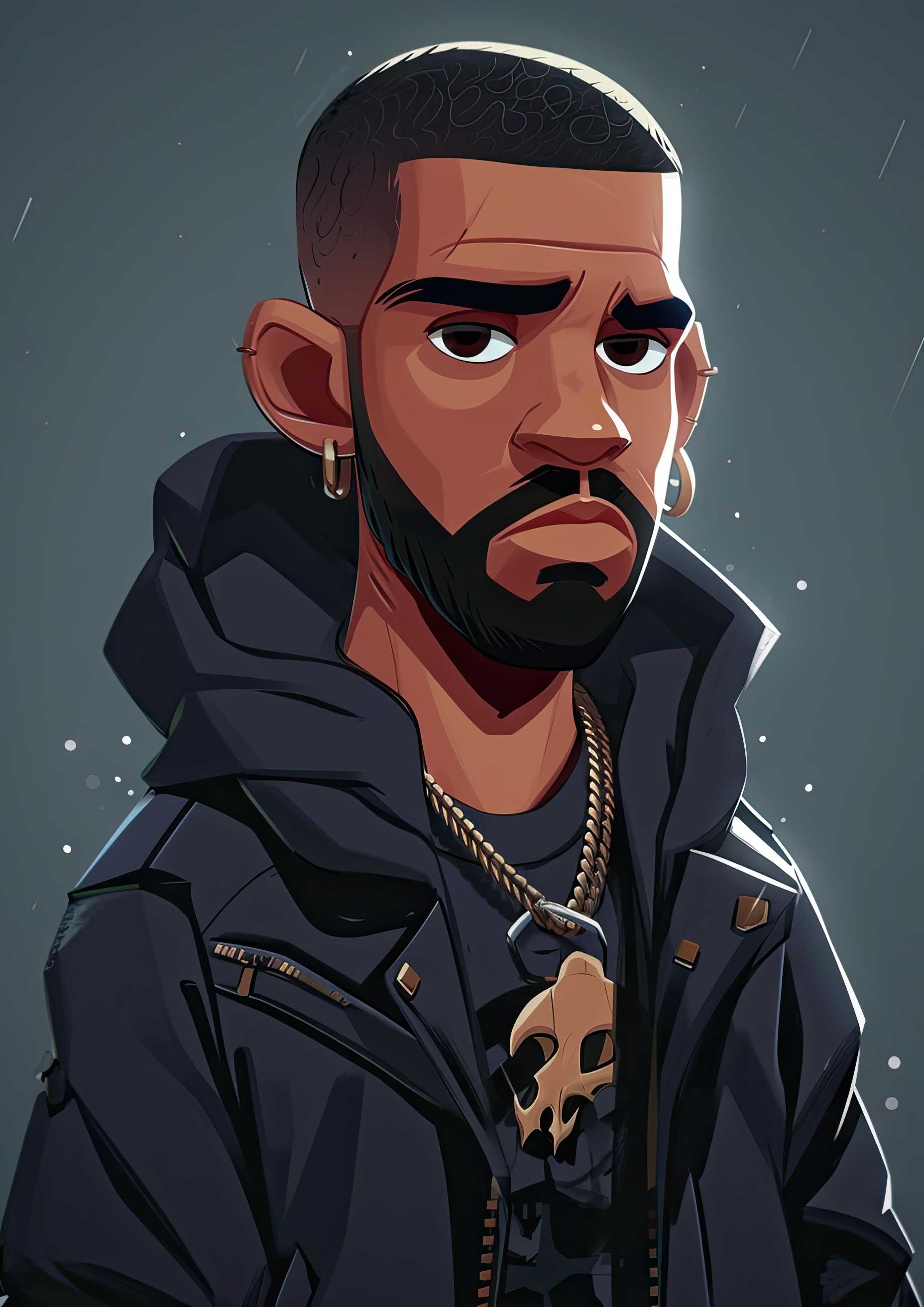 Preview for Cartoon-drake-illustration-celebrities-background-4472d