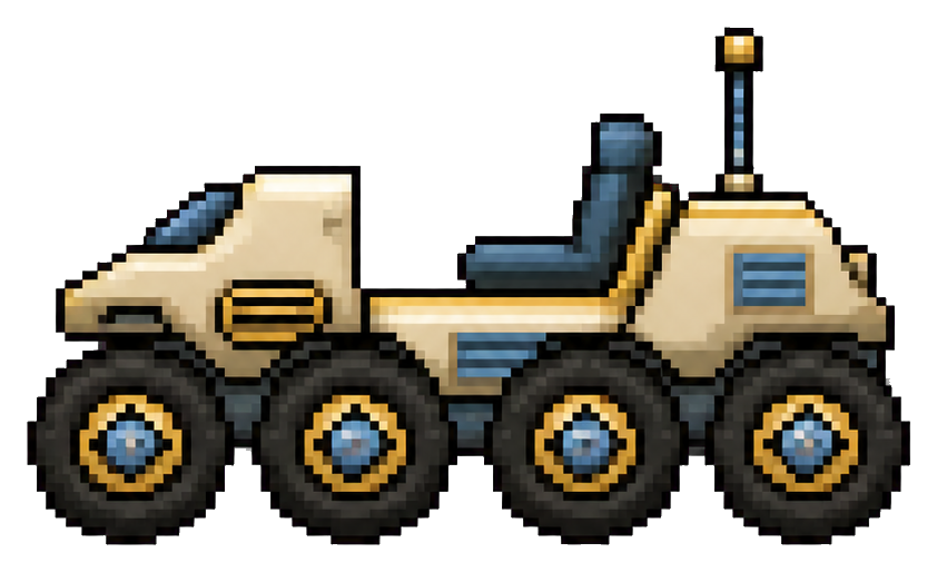 Preview for Ivory Lunar Rover Pixel Sticker