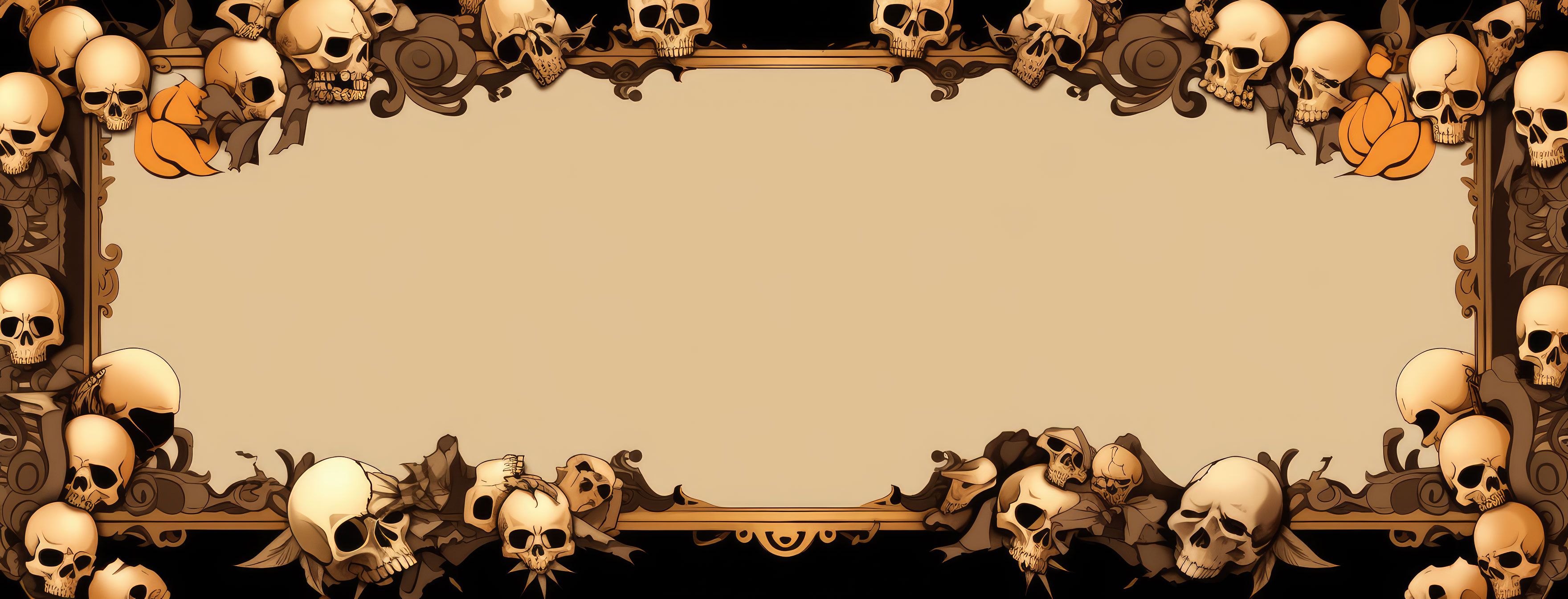 Preview for Skull-frame-design-template-halloween-cover-background-b56d4