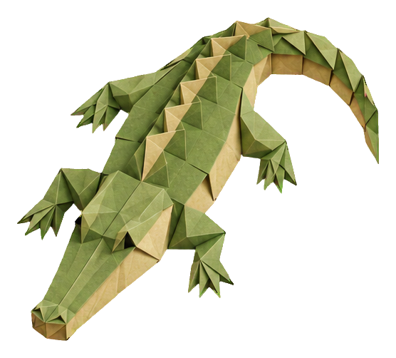 Preview for Origami Safari Animals Crocodile