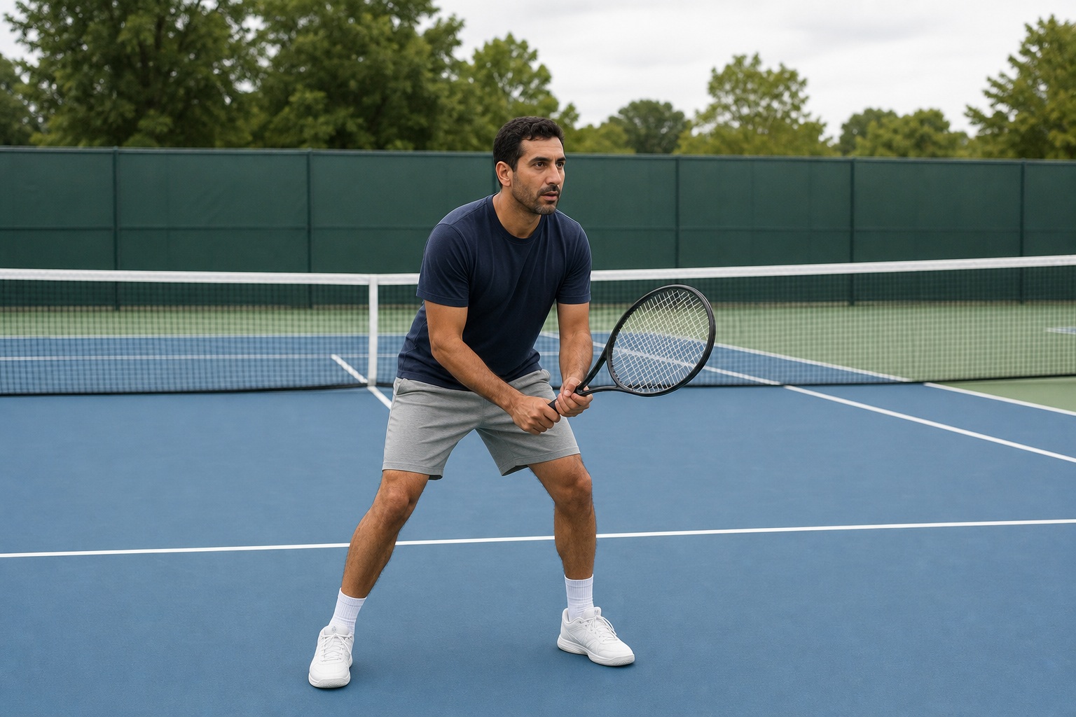 Preview for Tennis Ready Position Stock Background