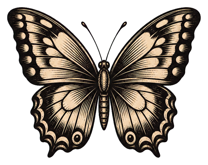 Preview for Woodcut Butterfly Sticker