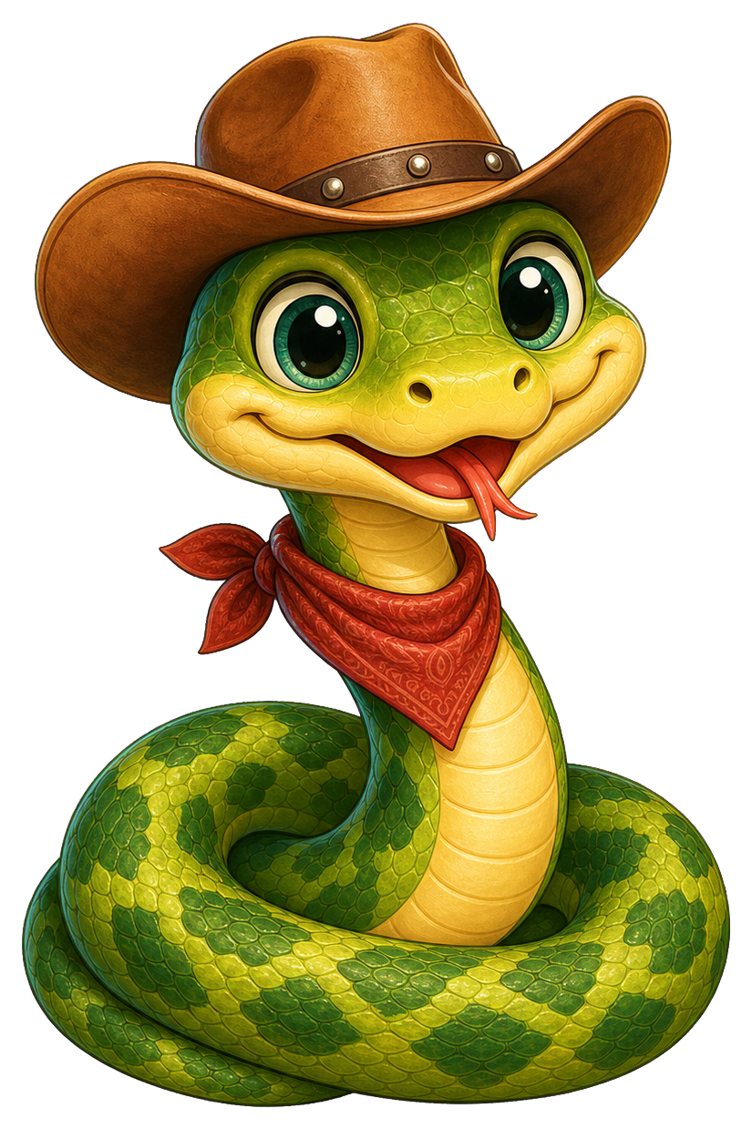 Preview for Snake Cowboy Hat Sticker Graphic