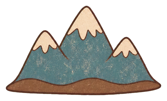 Preview for Dusty Blue Snowy Winter Mountain Sticker