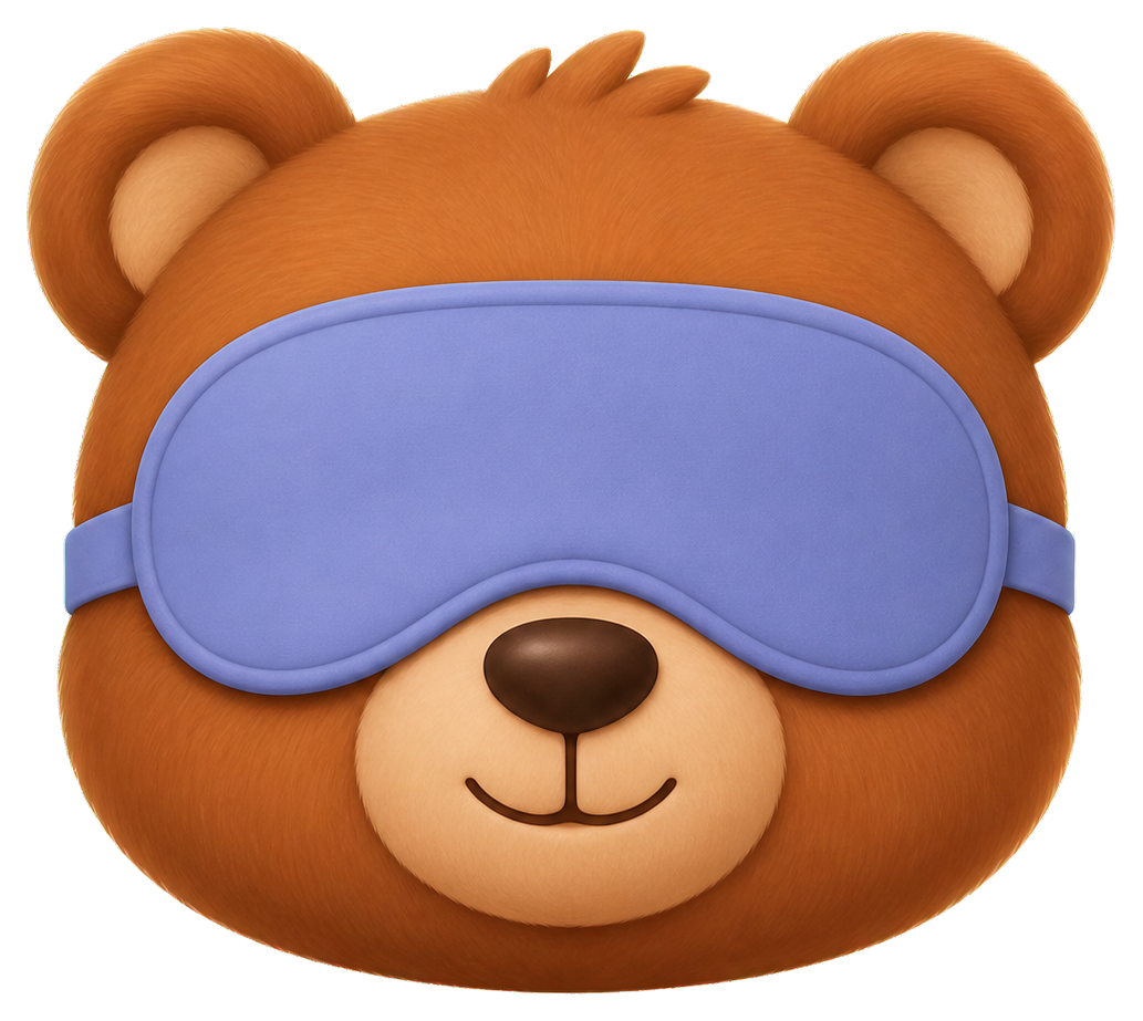Preview for Bear Sleep Mask Plain Sticker