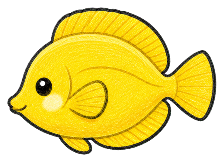 Preview for Yellow Tang Fish Sticker