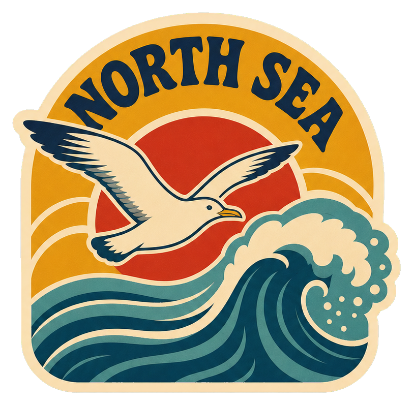 Preview for North Sea Retro Sticker Graphic