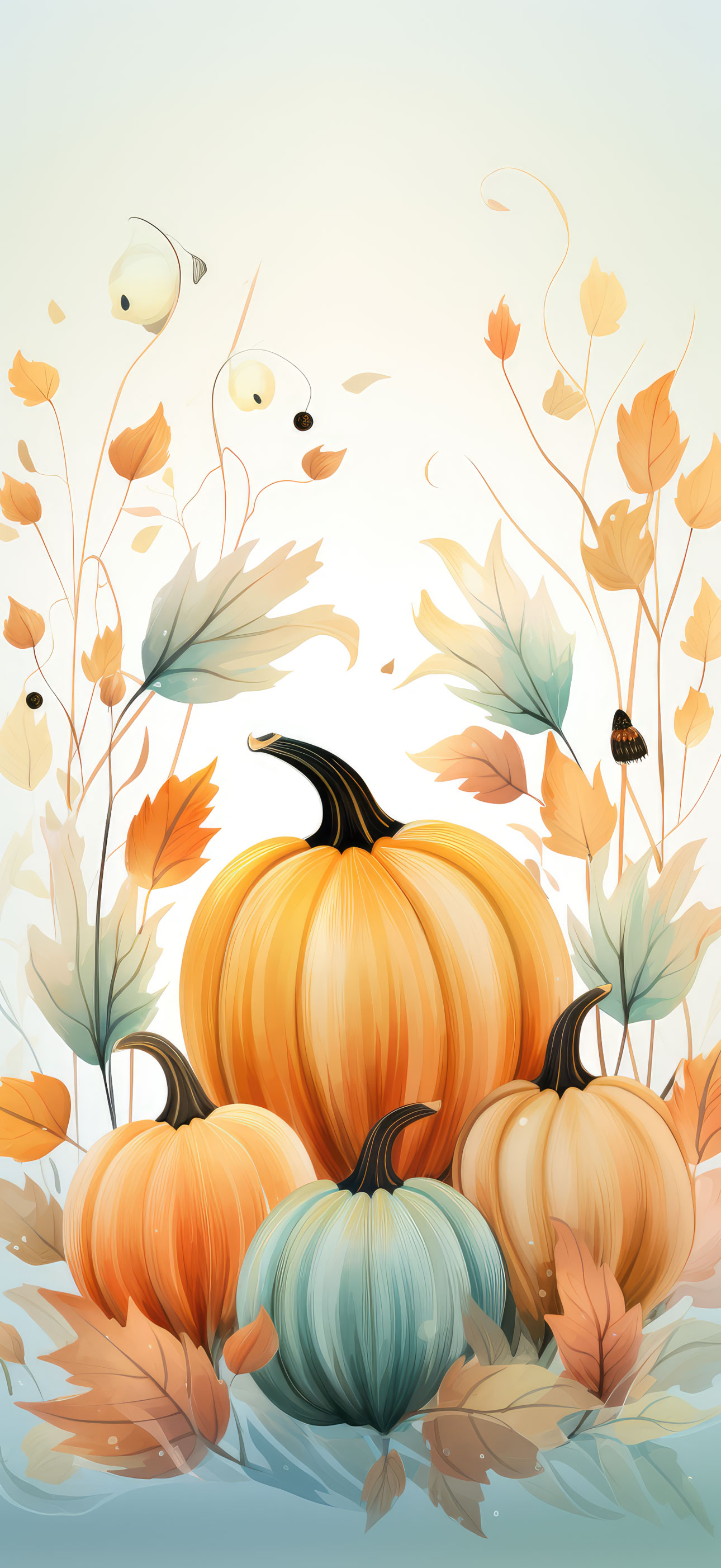 Preview for Autumn-pumpkins-leaves-halloween-phone-background-87bcb