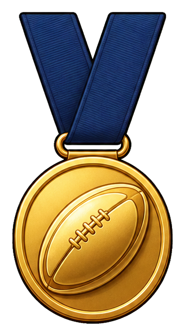 Preview for Gold Rugby Medal Sticker
