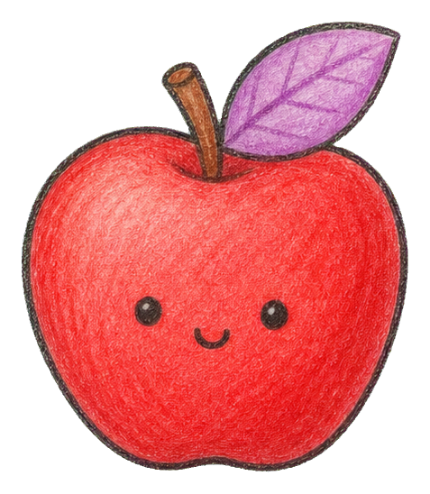 Preview for Red Apple Single Leaf Sticker