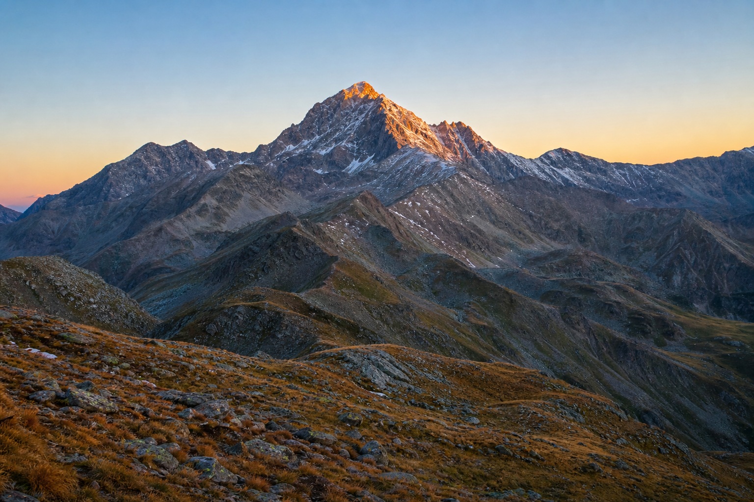Preview for Clear Dawn Alpine Mountain Background