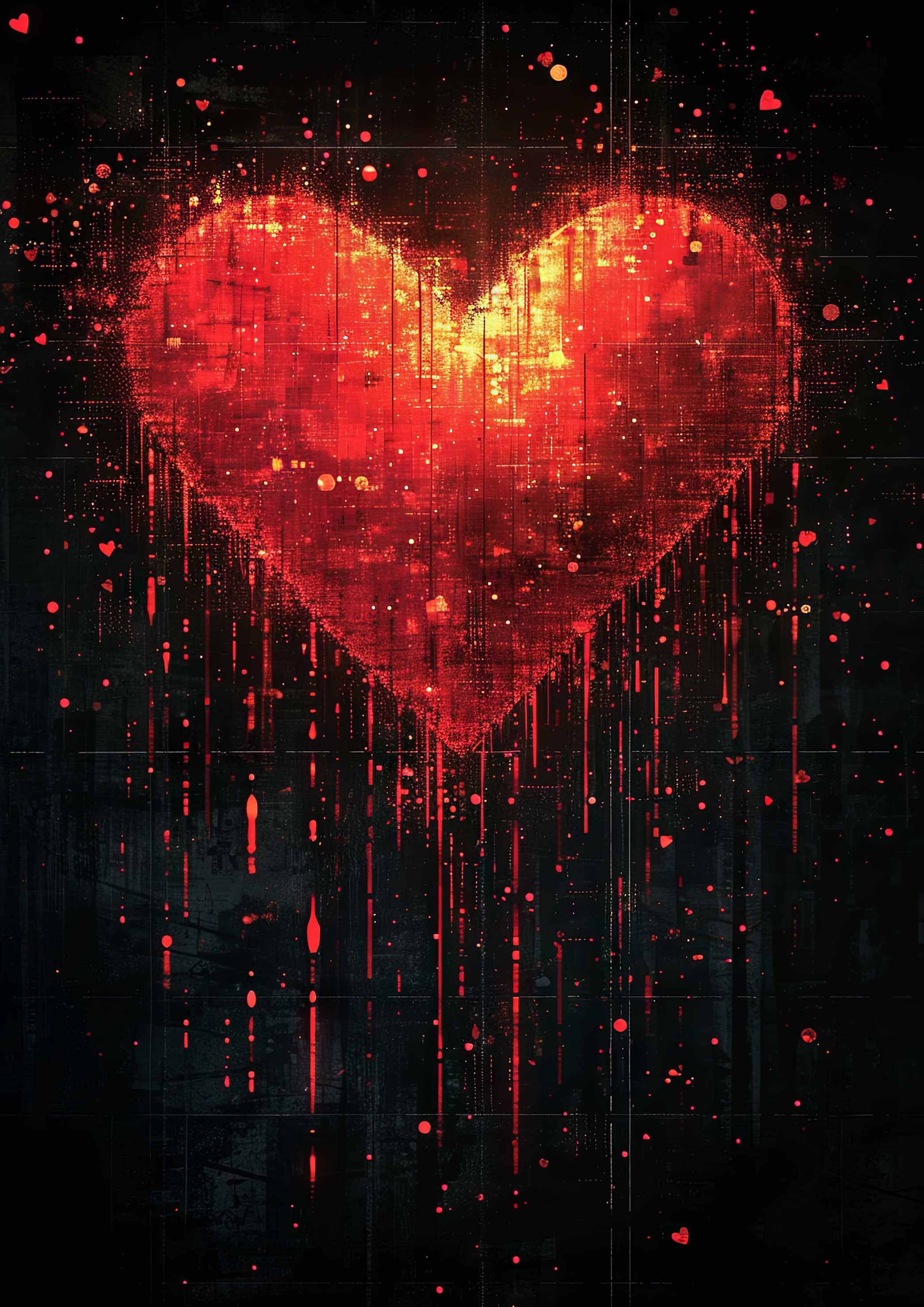 Preview for Glitch-art-heart-design-love-background-fbc0d