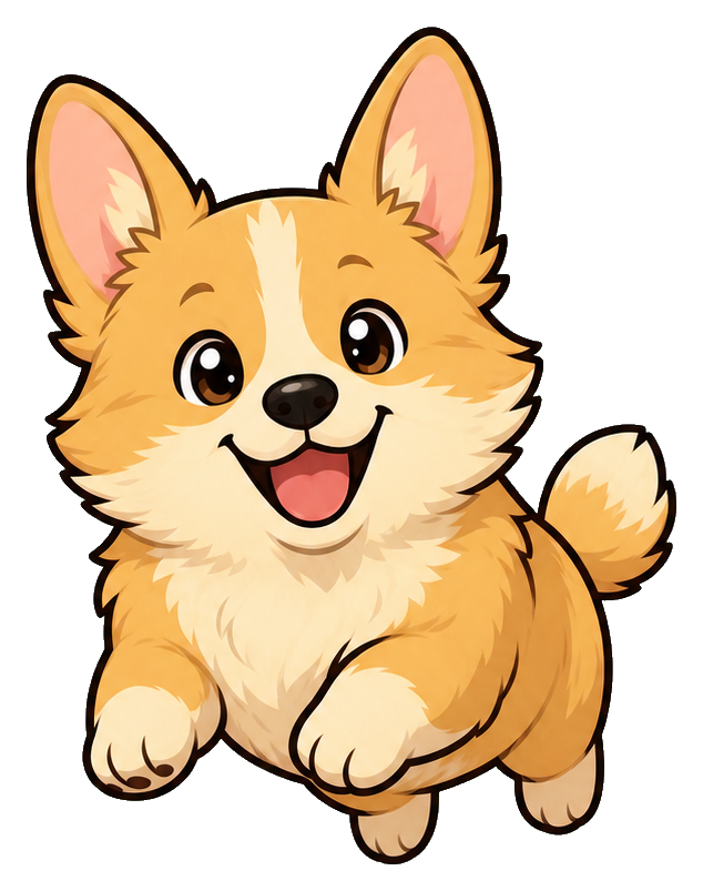 Preview for Delighted Corgi Sticker