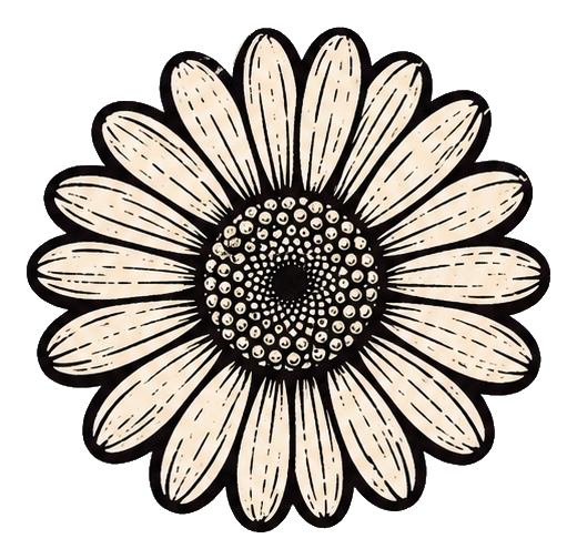 Preview for Bold Linocut Oxeye Daisy Sticker