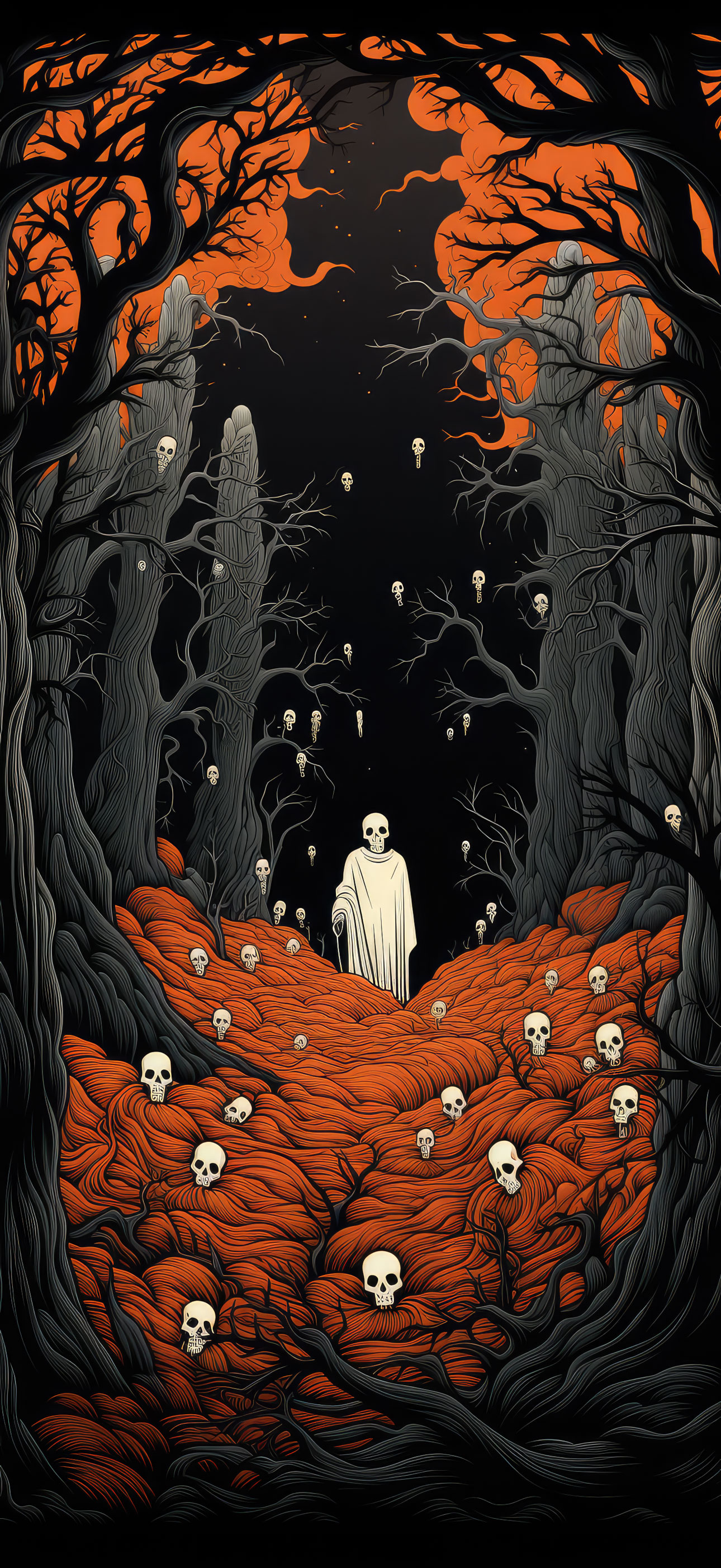 Preview for Spooky-forest-illustration-halloween-phone-background-771e1