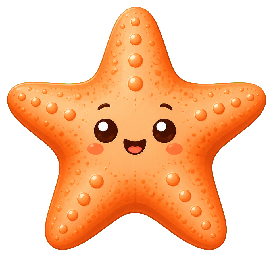 Preview for Cute Starfish Sticker Graphic