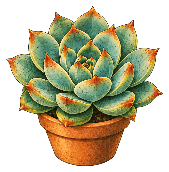 Preview for Vintage Succulent Echeveria Rosette