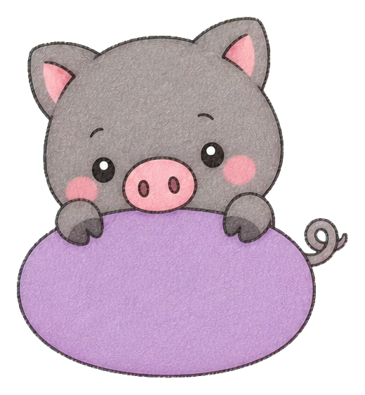 Preview for Charcoal Pig Peek Sticker