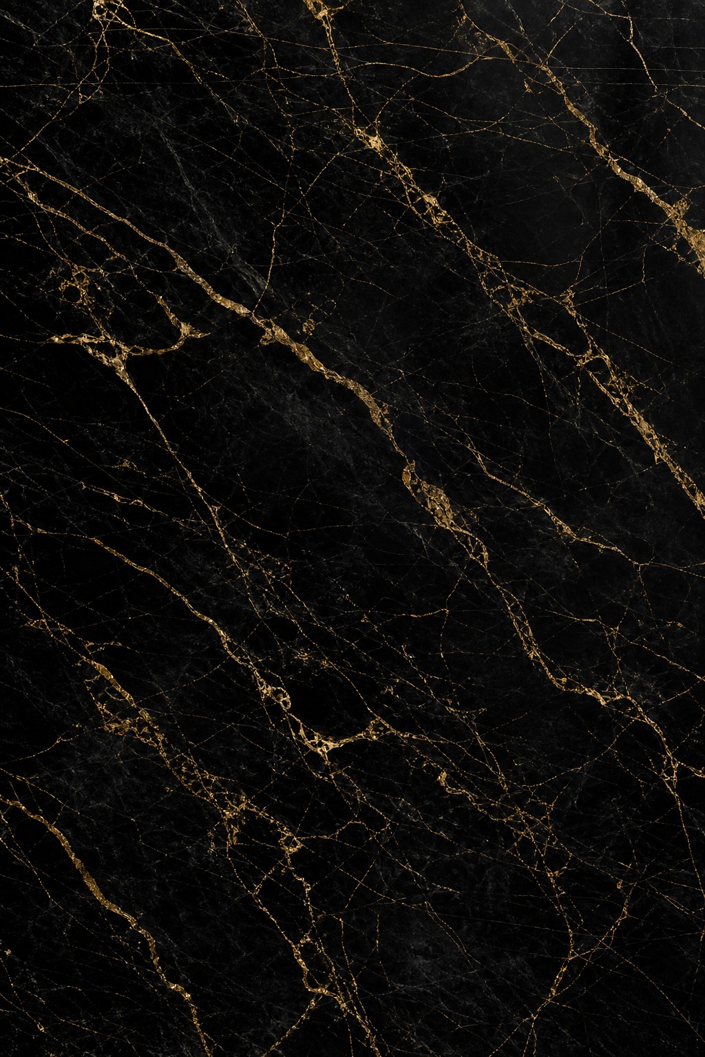 Vertical black marble texture with thin gold veining and dark stone surface