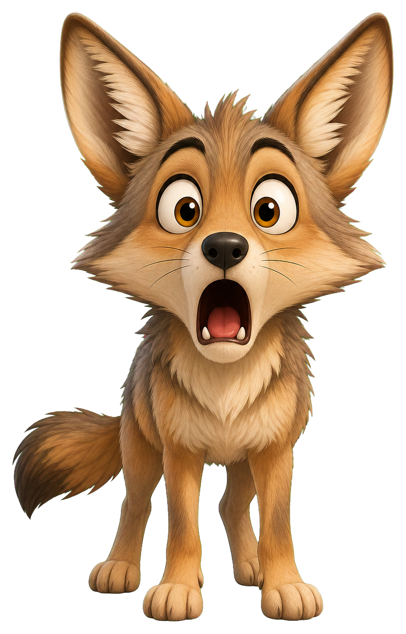 Preview for Surprised Coyote Sticker