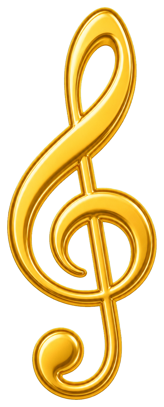 Preview for Gold Treble Clef Sticker