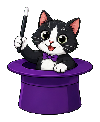Preview for Tuxedo Cat Magician Sticker