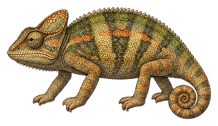 Preview for Vintage Chameleon Sticker Graphic