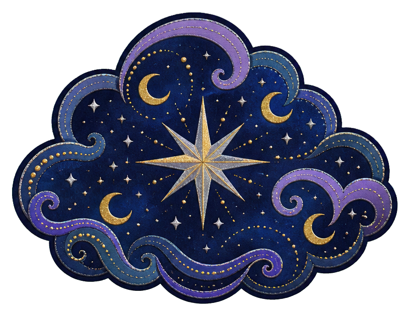Preview for Celestial Pattern Cloud Sticker