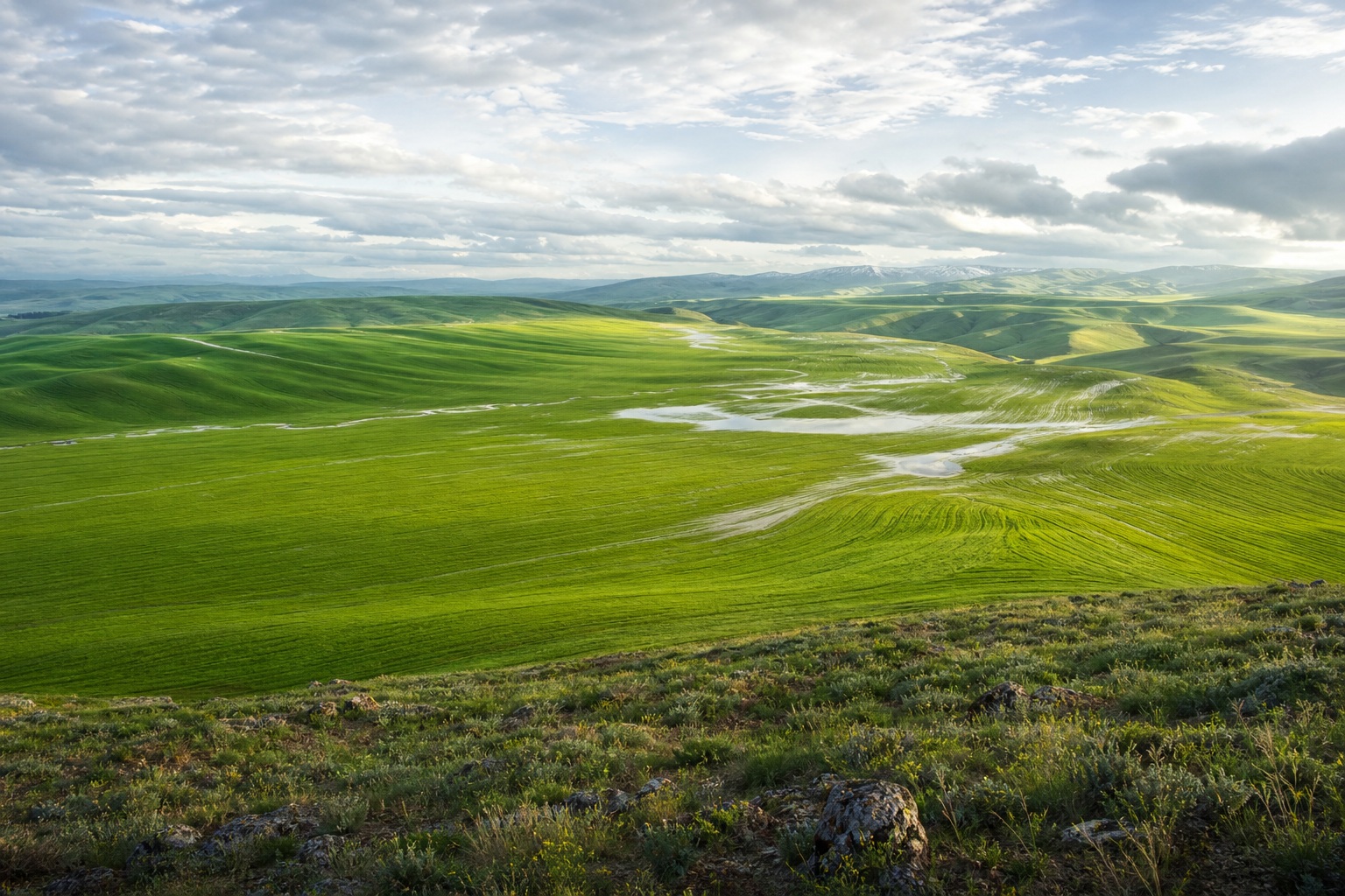Preview for Elevated Farmland View Stock Background