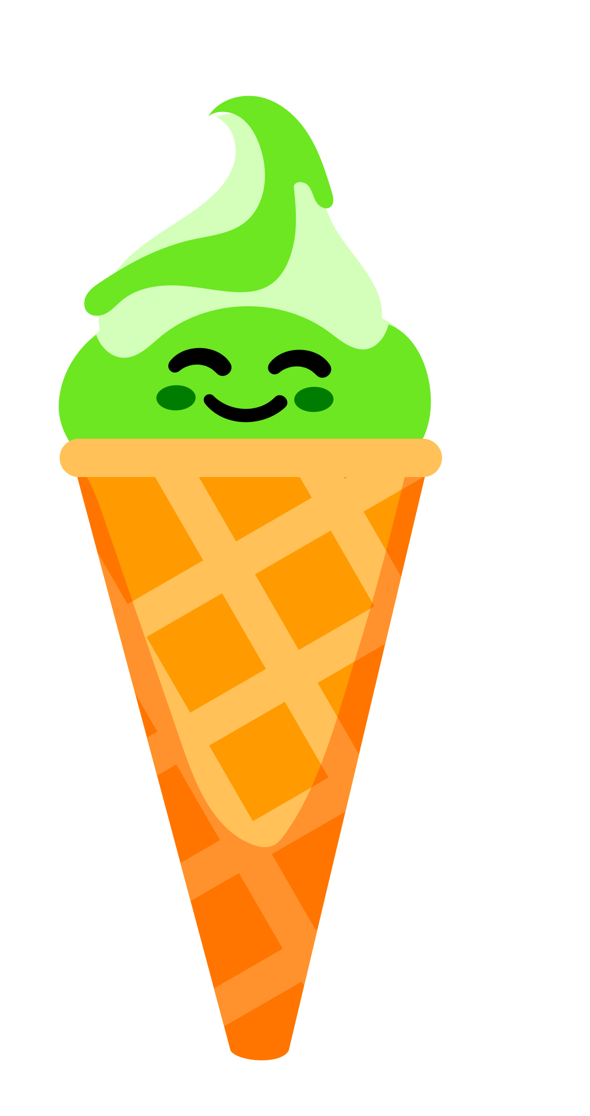 Preview for Green-ice-cream-cone-sticker-93302