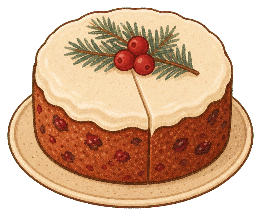 Preview for Cranberry Christmas Cake Sticker
