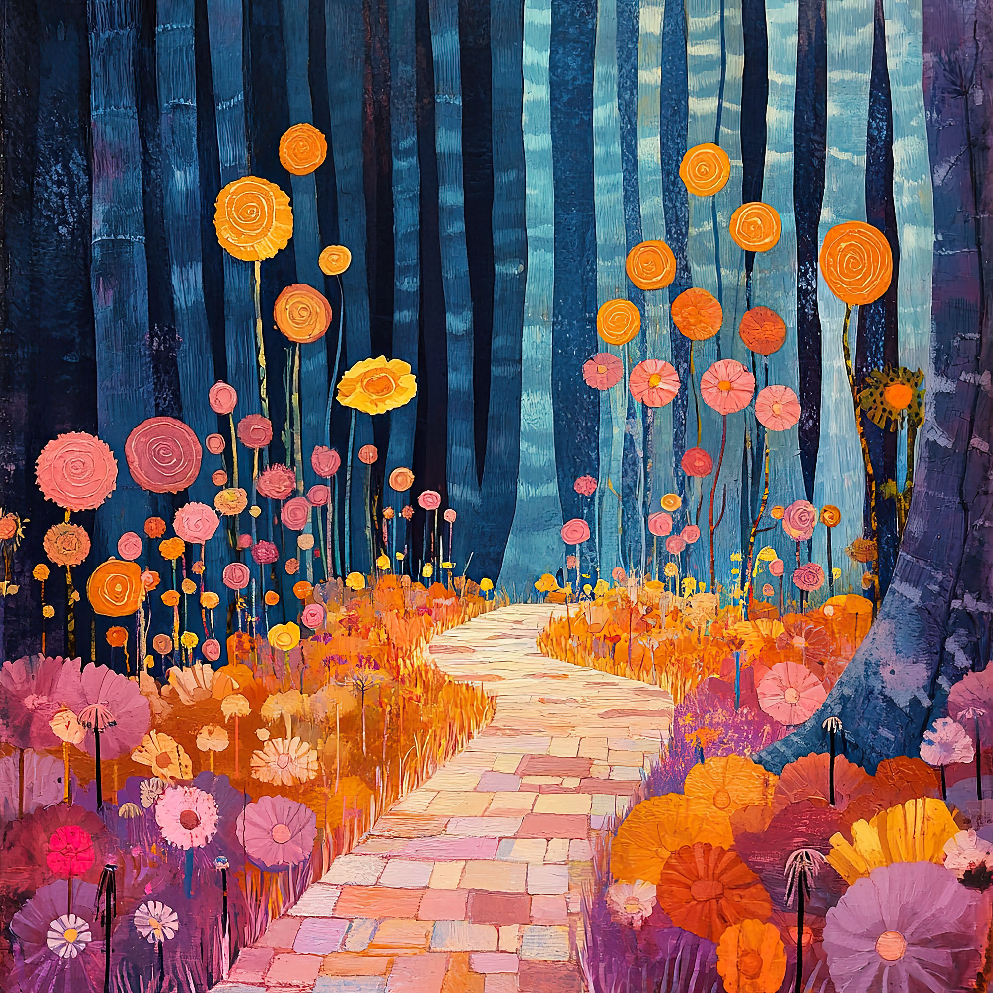 Preview for Vibrant-forest-pathway-whimsical-backdrop-background-5e89f
