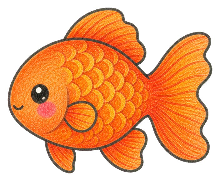 Preview for Orange Goldfish Sticker