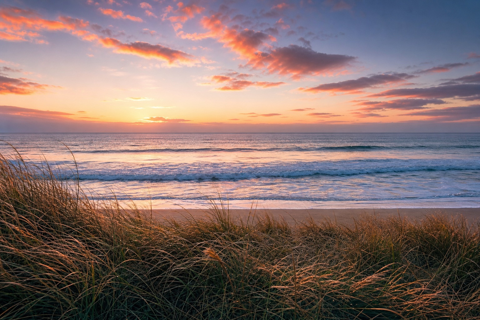Preview for Coral Dawn Coastal Sunrise Background