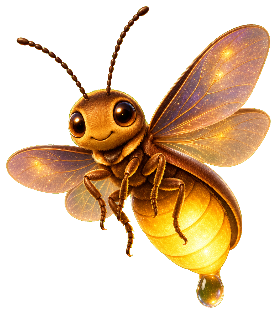 Preview for Firefly With Dew Drop Sticker